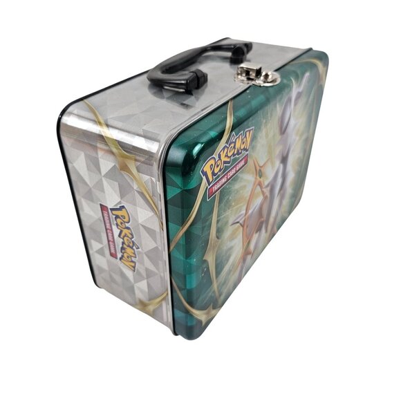 Pokemon Arceus Collectible Tin Lunch Box Stickers Coin 3 Foil Cards Spring 2022 - Picture 5 of 16